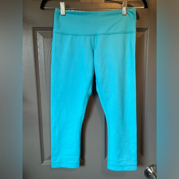 Lululemon Wunder Under Crop size 4 (waist 16”) Spry Blue leggings - Picture 4 of 7